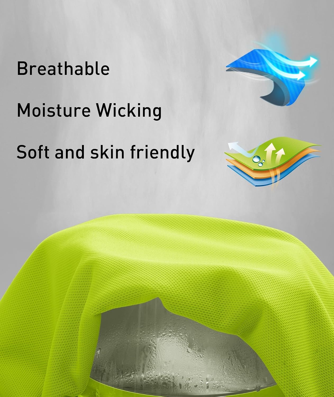 image:imageZITY Mens Polo Shirt Short Sleeve Moisture Wicking Athletic Golf PolosLemon Green
