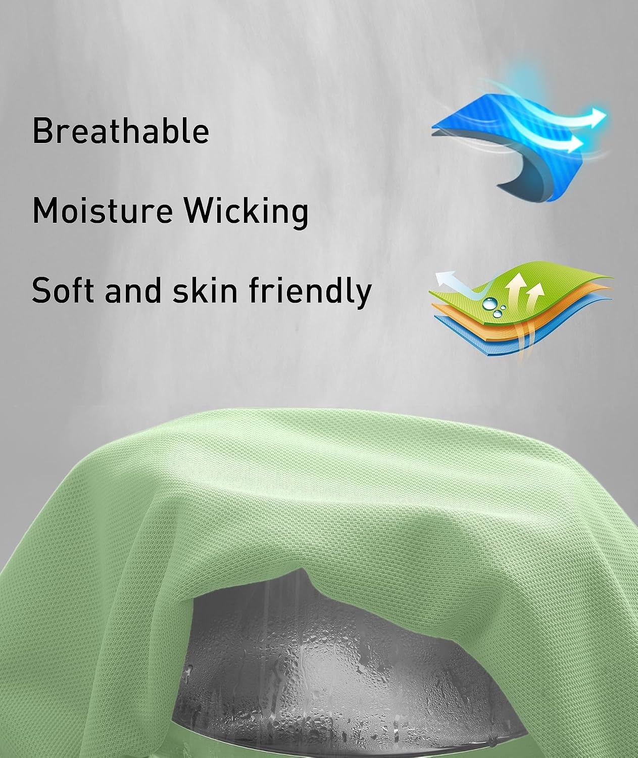 image:imageZITY Mens Polo Shirt Short Sleeve Moisture Wicking Athletic Golf PolosSage Green