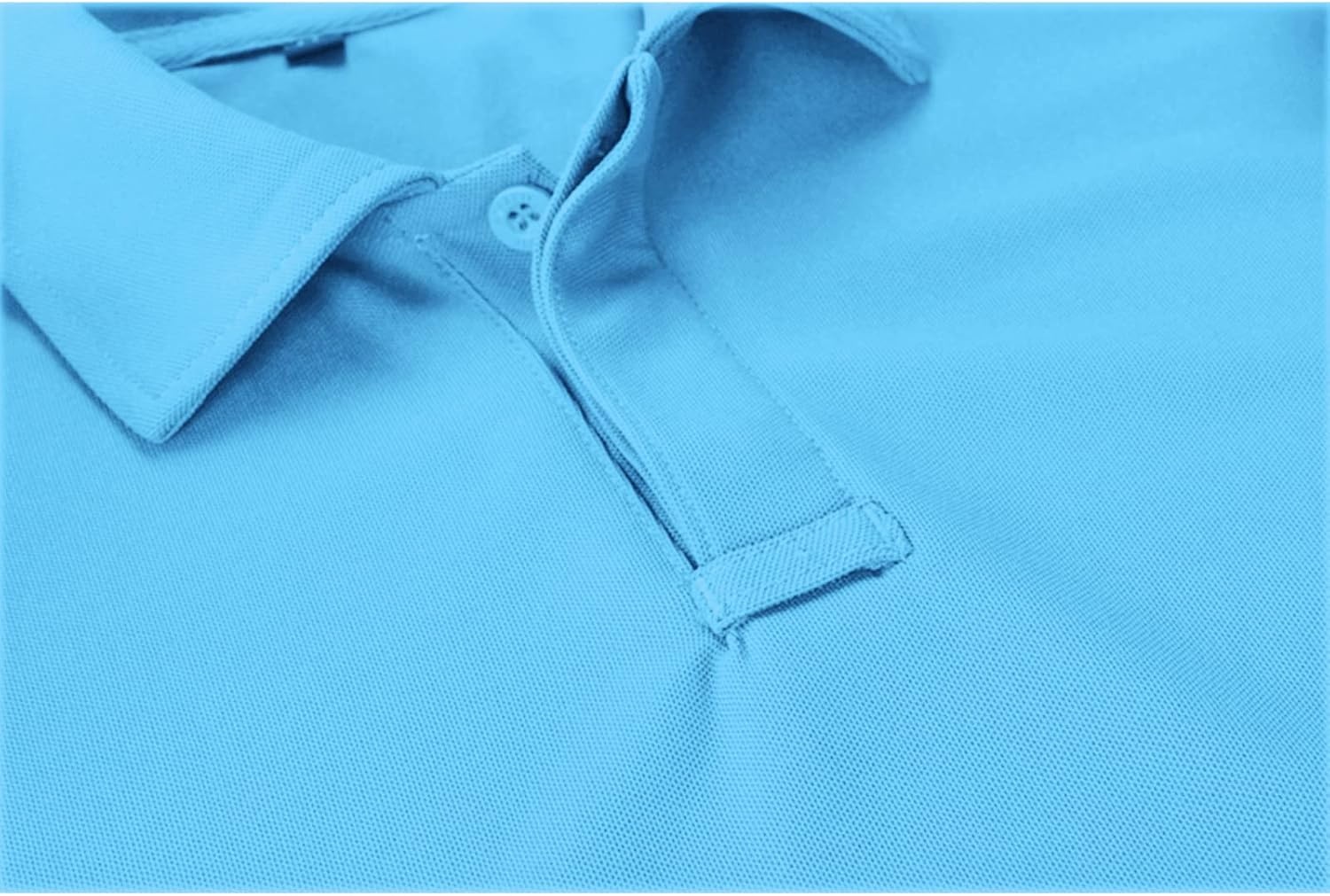 image:imageZITY Mens Polo Shirt Short Sleeve Moisture Wicking Athletic Golf PolosSkyblue