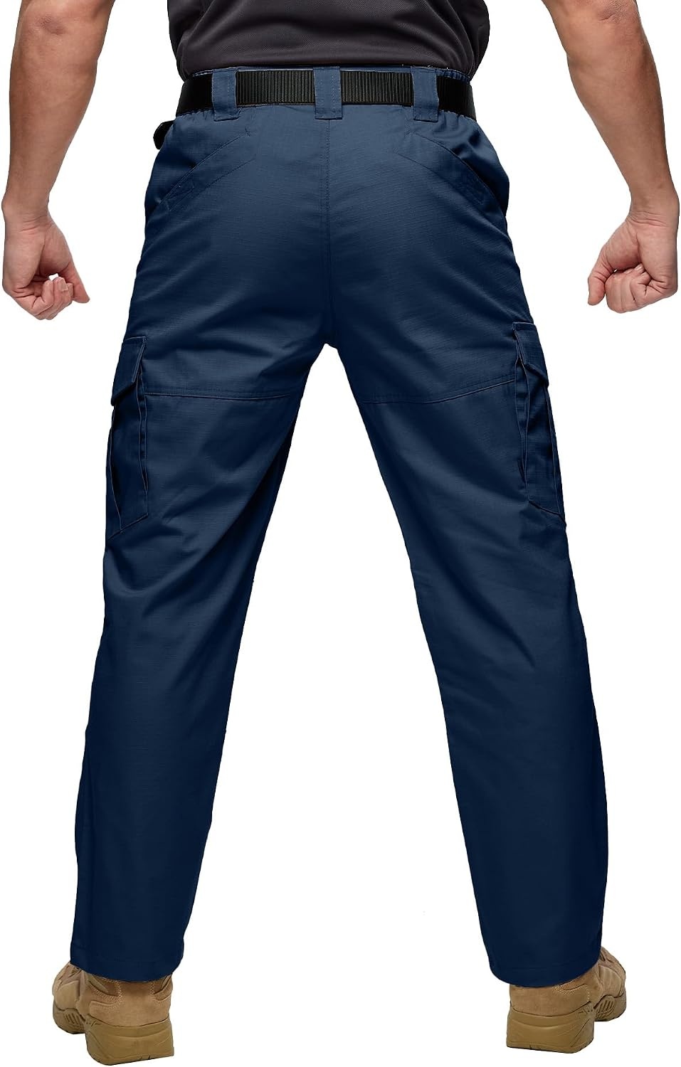 image:imageZITY Mens Tactical Work Cargo Pants Ripstop Water Resistant 9 PocketNavy Blue