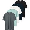Black + Dark Grey + Navy + White + Haze Blue