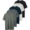 Black + Light Grey + Navy + Dark Grey + Grey Green