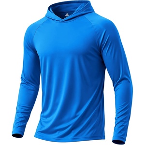 ZITY Fishing Shirts for Men Long Sleeve UPF 50+ T Shirt Sun Protection Tee Shirt Men’s Long-sleeved Sun Protection Running Shirts for Men Sky Blue