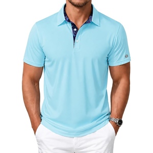 ZITY Mens Golf Shirt Short Sleeve Moisture Wicking Polo Shirts for Men(Blue)