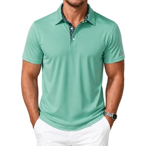ZITY Mens Golf Shirt Short Sleeve Moisture Wicking Polo Shirts for Men(Green)