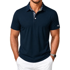 ZITY Mens Golf Shirt Short Sleeve Moisture Wicking Polo Shirts for Men(Navy Blue)