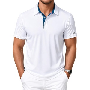ZITY Mens Golf Shirt Short Sleeve Moisture Wicking Polo Shirts for Men(White)