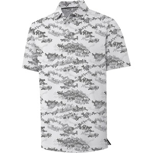 ZITY Mens Golf Shirts Short Sleeve Print Moisture Wicking Polo Shirt(Graywhite Striped Camouflage)
