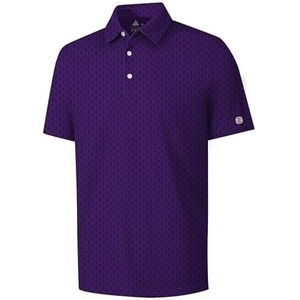 ZITY Mens Golf Shirts Short Sleeve Print Moisture Wicking Polo Shirt(Purple Oval)