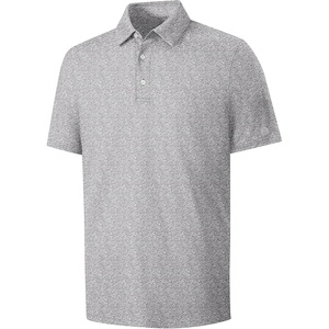 ZITY Mens Golf Shirts Short Sleeve Print Moisture Wicking Polo Shirt(White Wave)