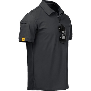 ZITY Mens Polo Shirt Short Sleeve Moisture Wicking Athletic Golf Polos(Dark Grey)