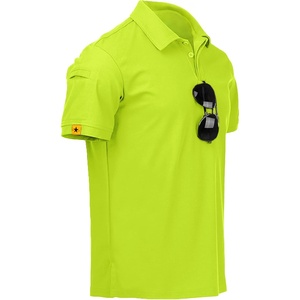 ZITY Mens Polo Shirt Short Sleeve Moisture Wicking Athletic Golf Polos(Lemon Green)
