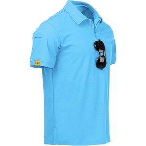 ZITY Mens Polo Shirt Short Sleeve Moisture Wicking Athletic Golf Polos(Skyblue)