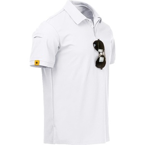ZITY Mens Polo Shirt Short Sleeve Moisture Wicking Athletic Golf Polos(White)