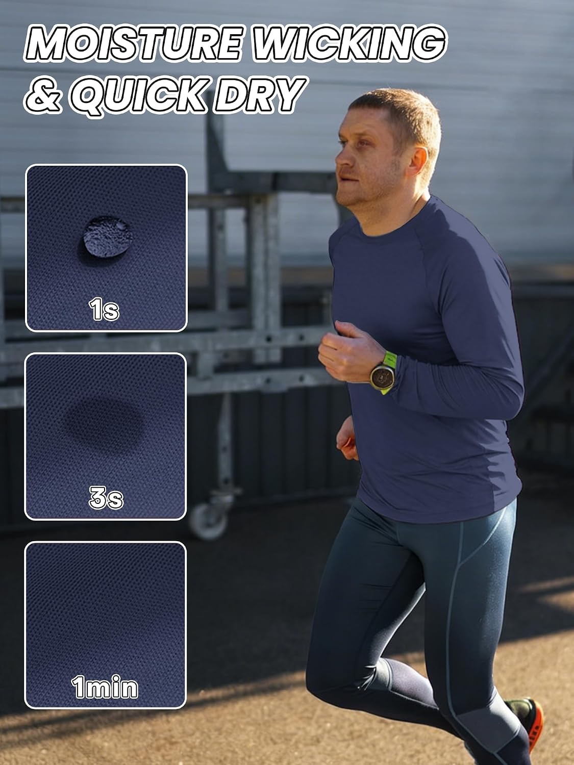 image:imageLong Sleeve Shirts for Men Sun Protection Dark Blue