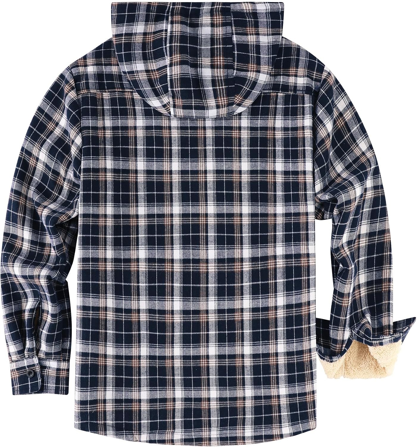 image:imageZITY Mens Flannel Jacket Plaid Zip Up Hoodie Fleece Jacket Sherpa Lined Sweatshirt Warm Winter Coat with Pocket