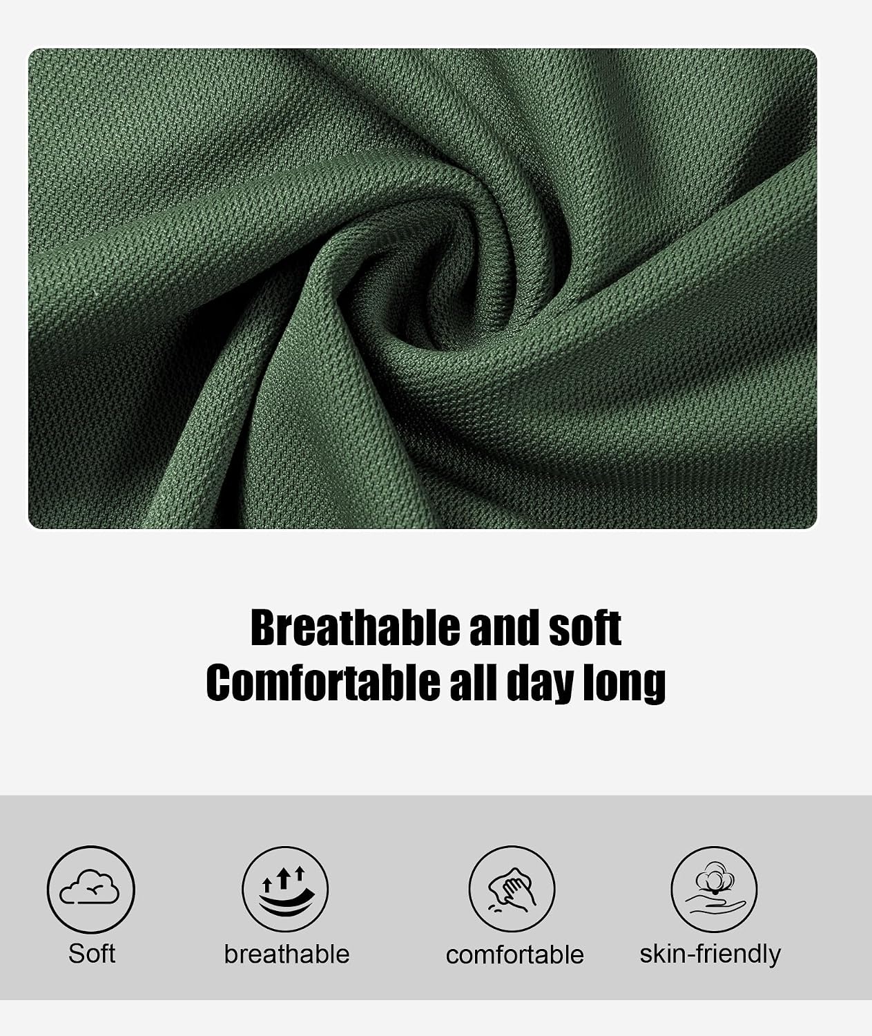 image:imageZITY 6 Pack Men Polo Shirts Short Sleeve Athletic Golf Polos with PocketSix Black Grey Green Navy Khaki Sapphireblue