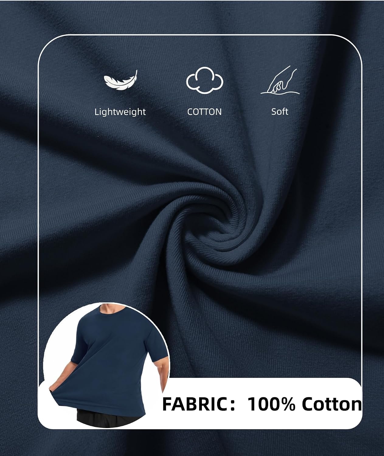 image:imageZITY 7 Pack Mens Cotton T Shirts Short Sleeve Tshirts for Men Crew Neck Basic Tee Summer Casual Shirts Multipack7 Packsky Blue Black Green Navy Dark Grey Light Grey White