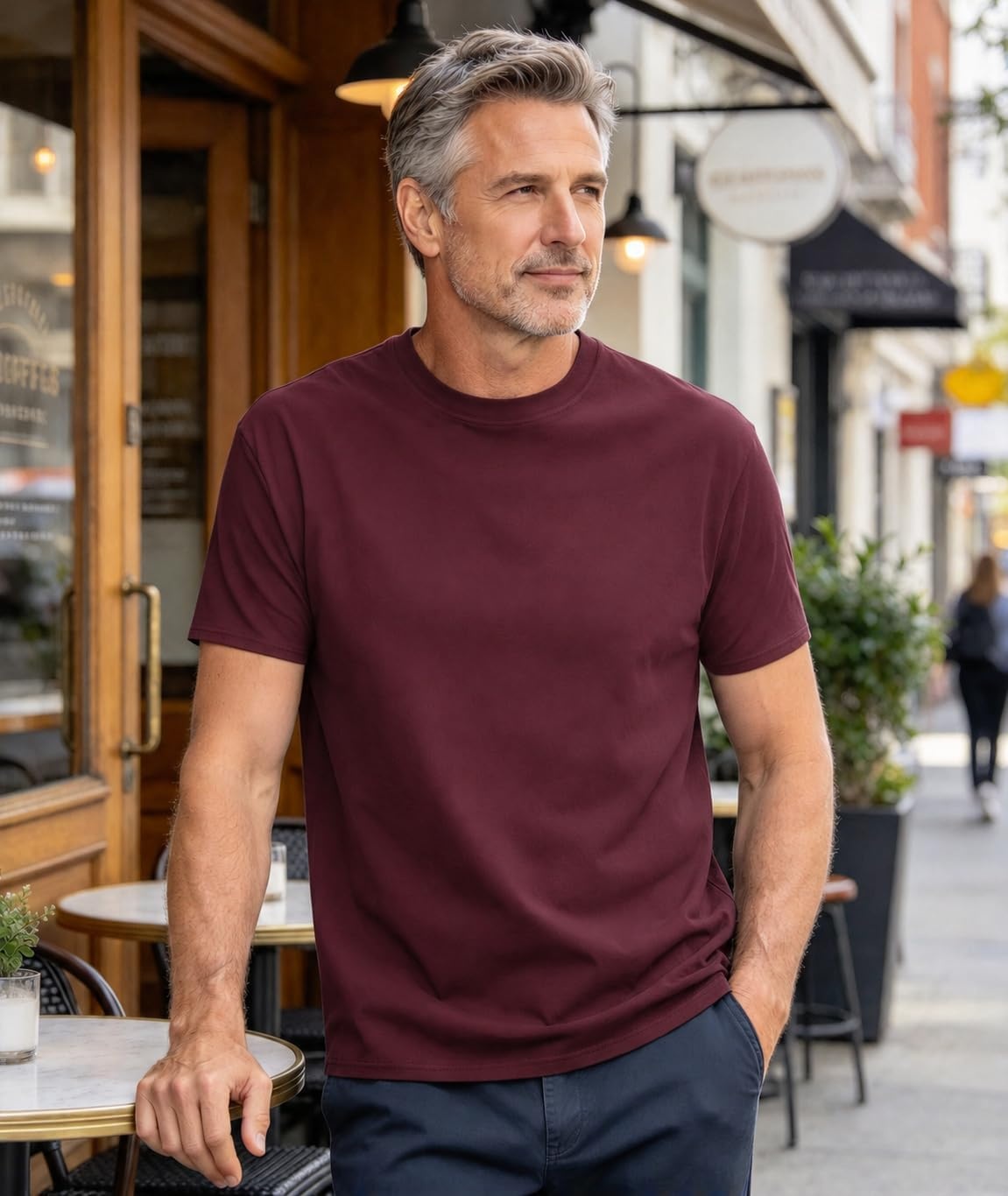 image:imageZITY 7 Pack Mens Cotton T Shirts Short Sleeve Tshirts for Men Crew Neck Basic Tee Summer Casual Shirts Multipack7 Packwine Red Blue Green Black Dark Grey Light Grey Dark Teal Blue