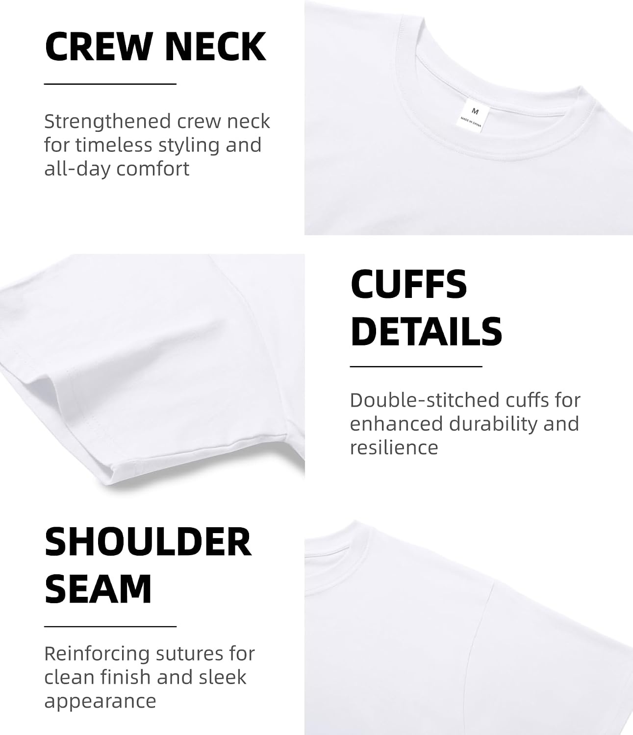 image:imageZITY 7 Pack Mens Cotton T Shirts Short Sleeve Tshirts for Men Crew Neck Basic Tee Summer Casual Shirts Multipack7 Packwine Red Sky Blue Grey White Navy Green Black