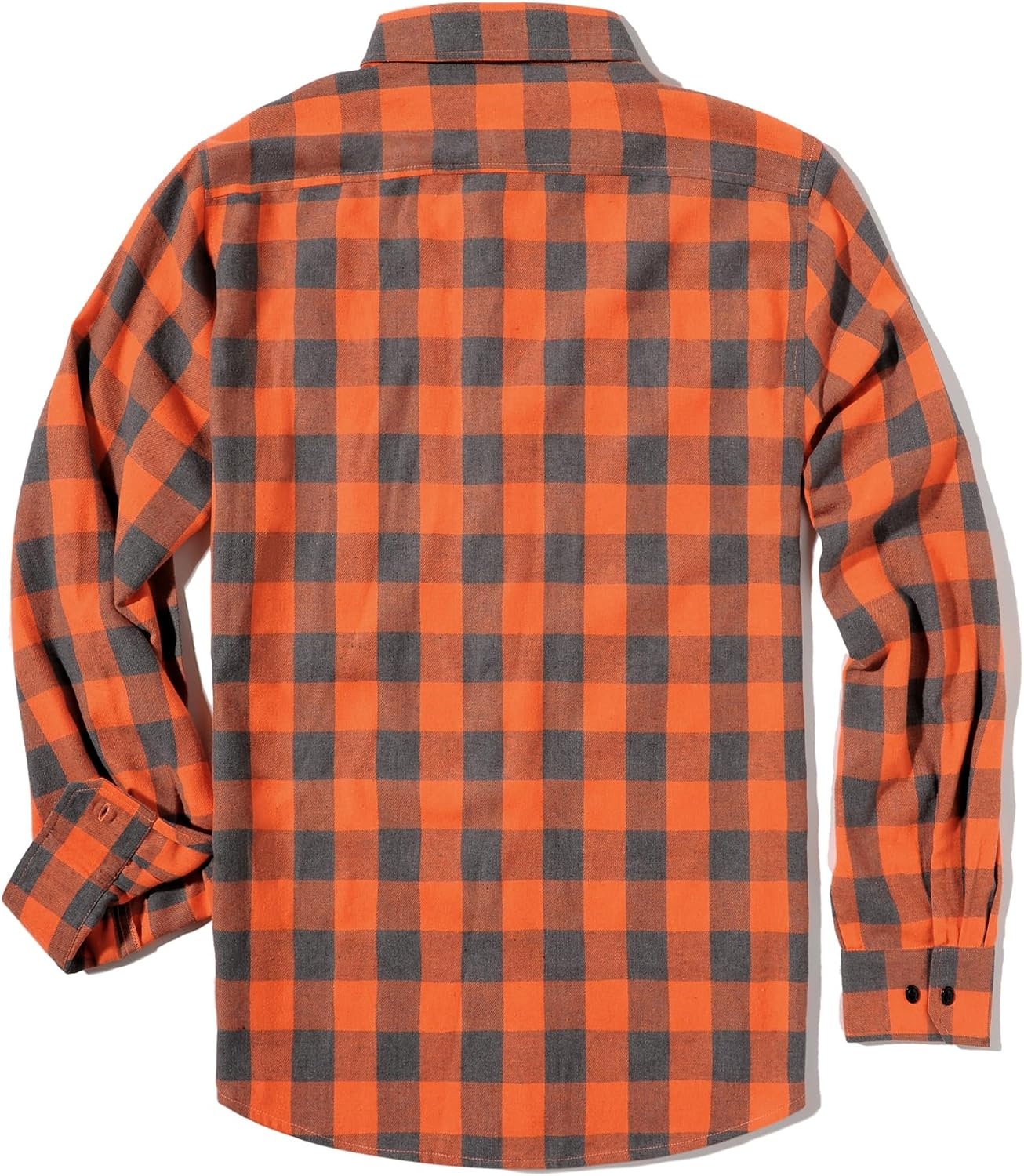 image:imageZITY Mens Flannel Plaid Shirts Button Down Long Sleeve with PocketOne Orange