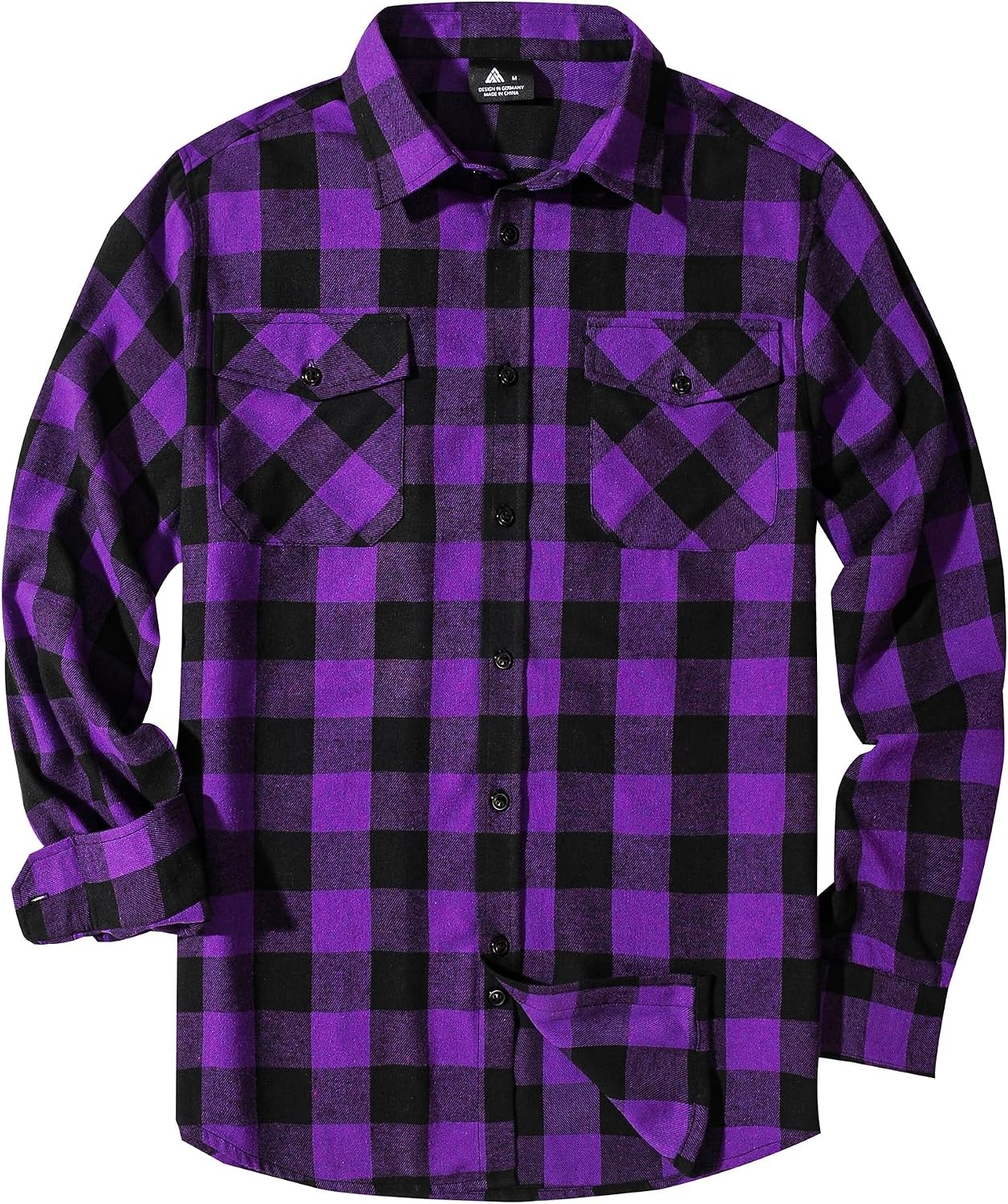 image:imageZITY Mens Flannel Plaid Shirts Button Down Long Sleeve with PocketOne Purple