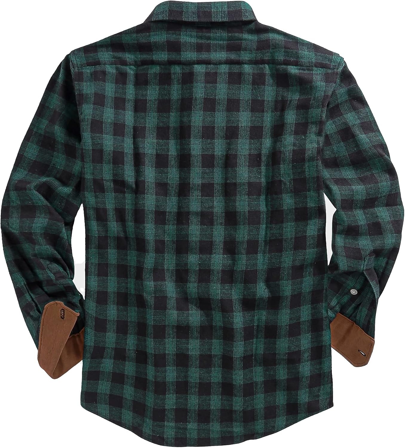 image:imageZITY Mens Flannel Plaid Shirts Button Down Long Sleeve with PocketY One Greenblack