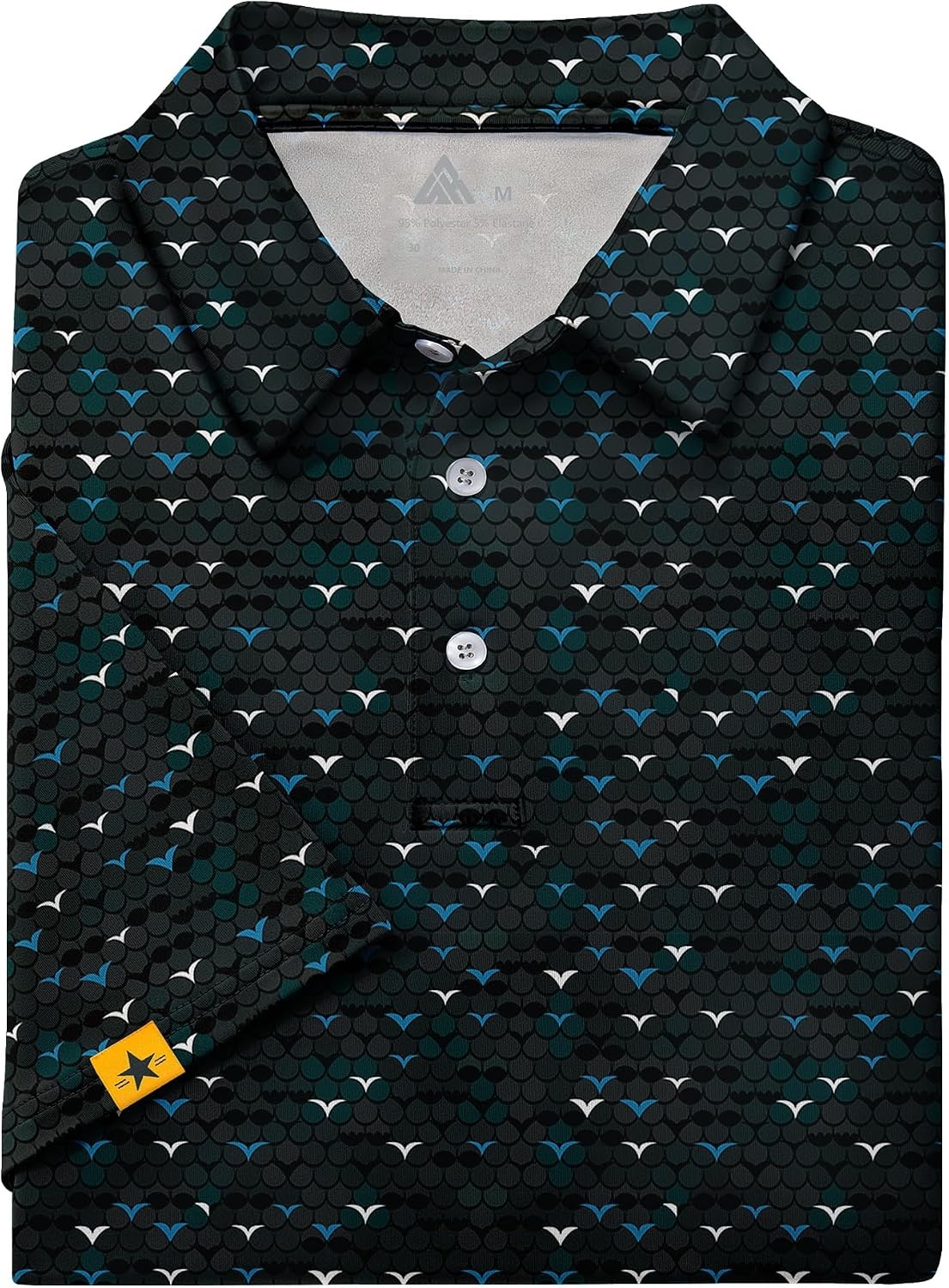 image:imageZITY Mens Golf Polo Shirts Short Sleeve UPF 50 Moisture Wicking TshirtLake Blue