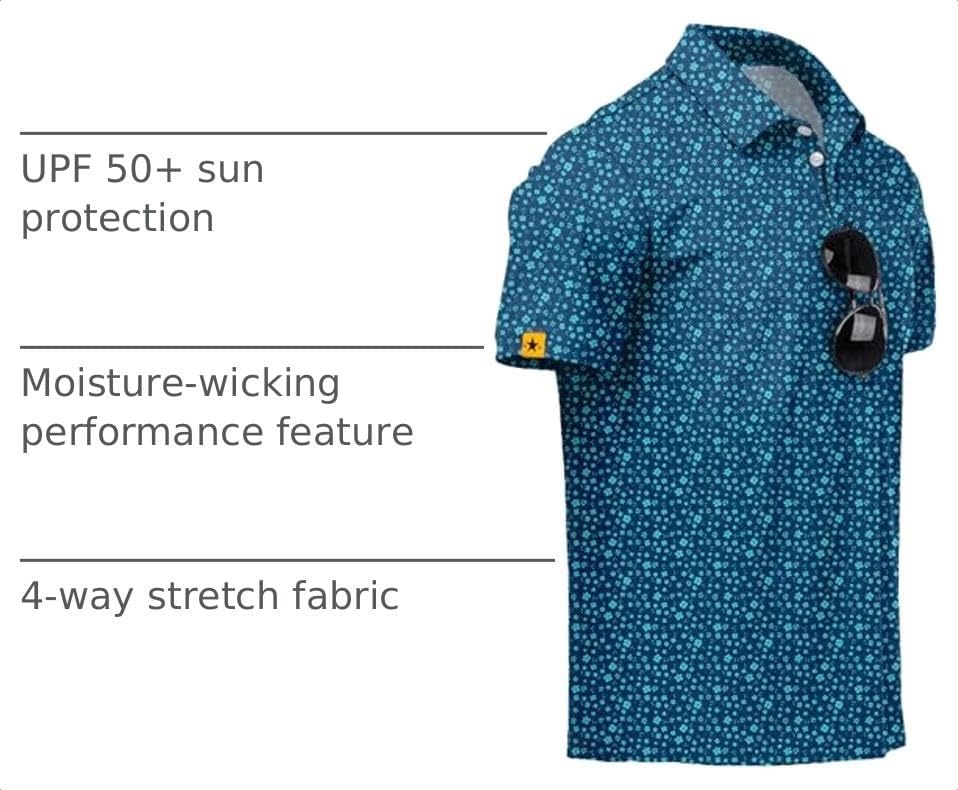 image:imageZITY Mens Golf Polo Shirts Short Sleeve UPF 50 Moisture Wicking TshirtLegion Blue