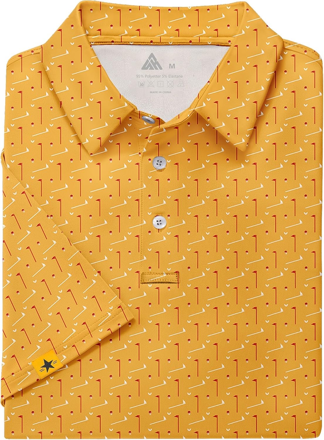 image:imageZITY Mens Golf Polo Shirts Short Sleeve UPF 50 Moisture Wicking TshirtLight Orange