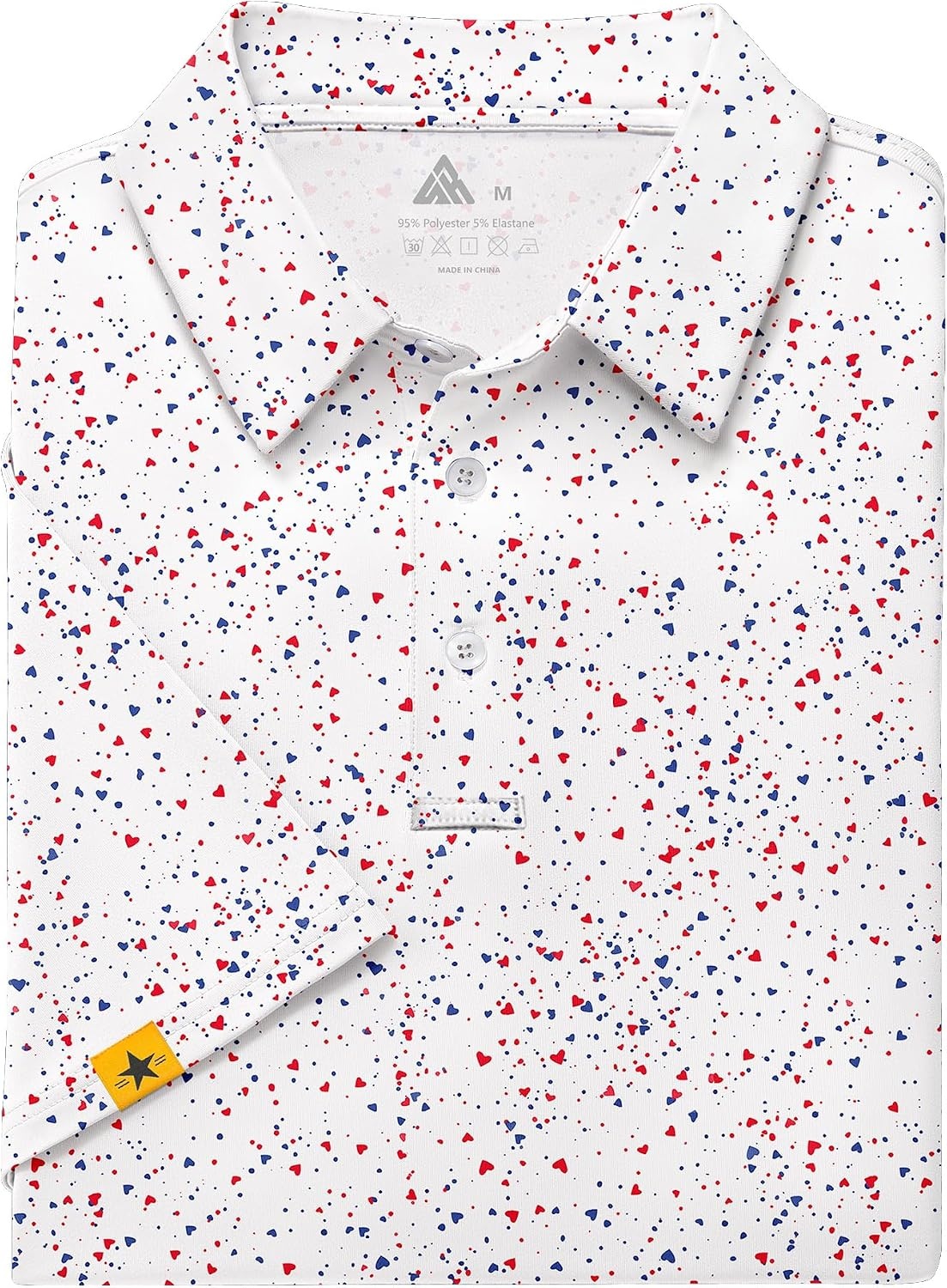 image:imageZITY Mens Golf Polo Shirts Short Sleeve UPF 50 Moisture Wicking TshirtRed White Blue