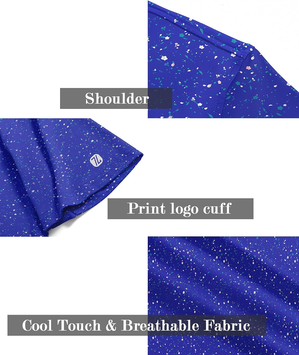 image:imageZITY Mens Golf Shirt Short Sleeve UPF 50 Athletic Casual Collared PoloCobalt