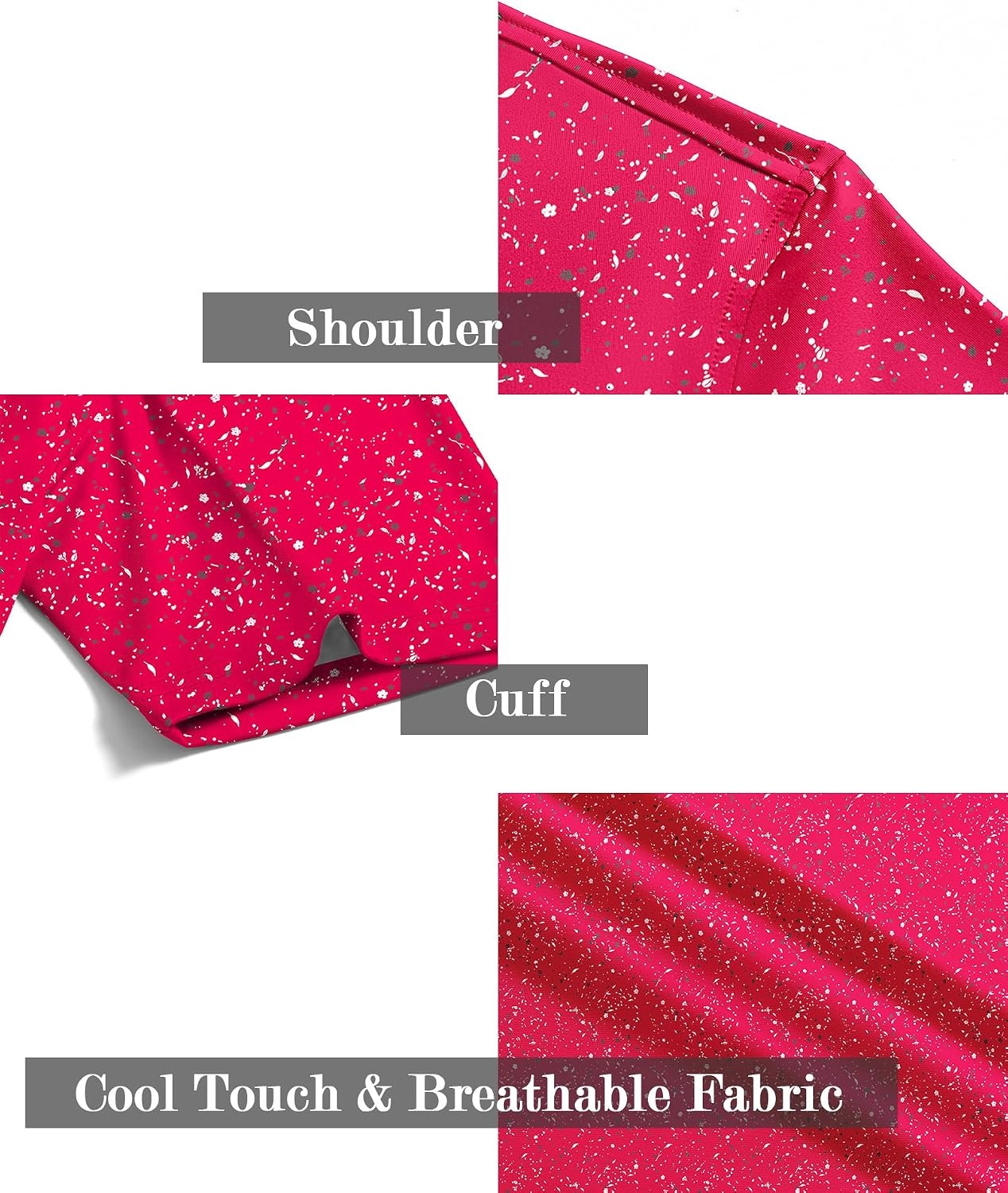 image:imageZITY Mens Golf Shirt Short Sleeve UPF 50 Athletic Casual Collared PoloDark Red