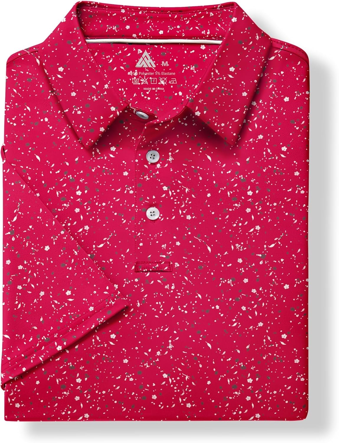 image:imageZITY Mens Golf Shirt Short Sleeve UPF 50 Athletic Casual Collared PoloDeep Red