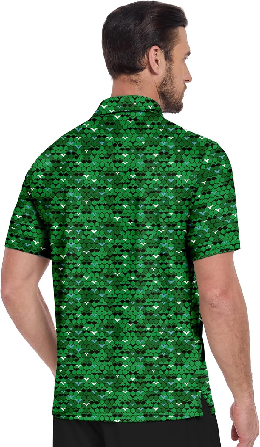 image:imageZITY Mens Golf Shirt Short Sleeve UPF 50 Athletic Casual Collared PoloGrass Green