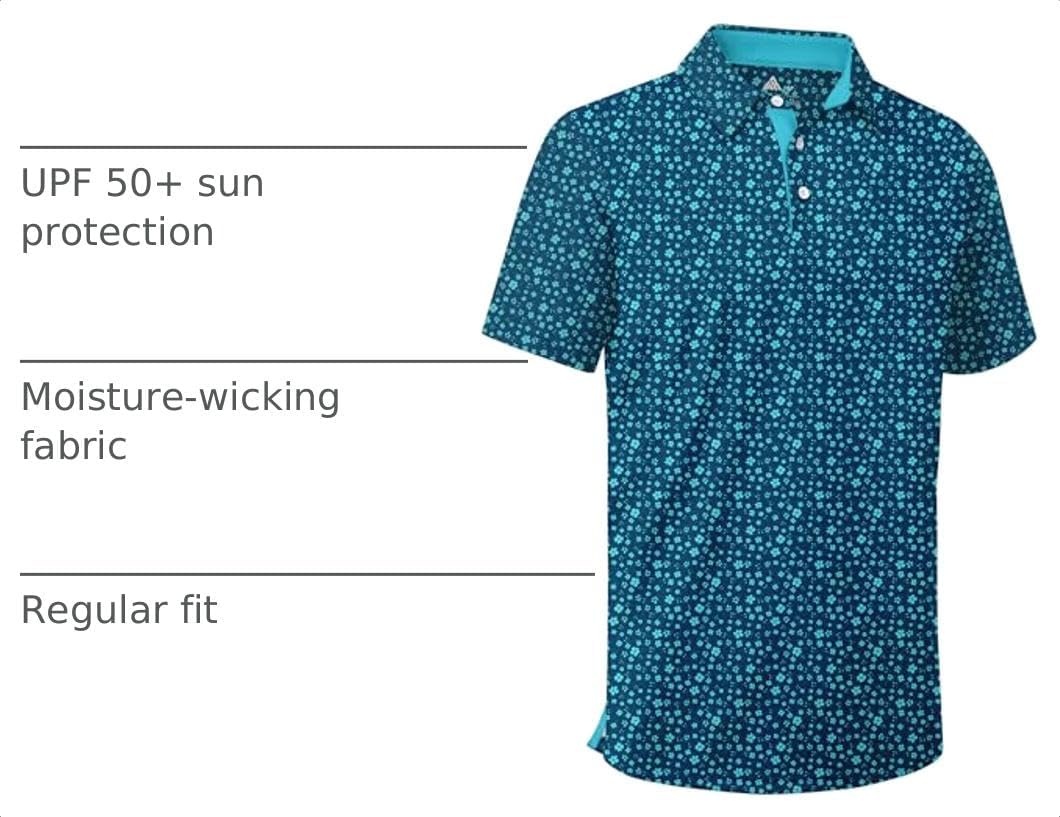 image:imageZITY Mens Golf Shirt Short Sleeve UPF 50 Athletic Casual Collared PoloLegion Blue