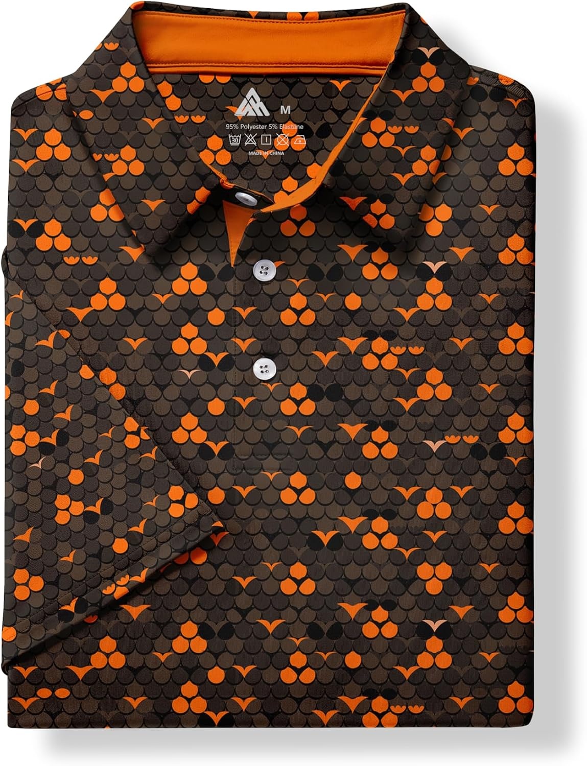 image:imageZITY Mens Golf Shirt Short Sleeve UPF 50 Athletic Casual Collared PoloOrange Brown