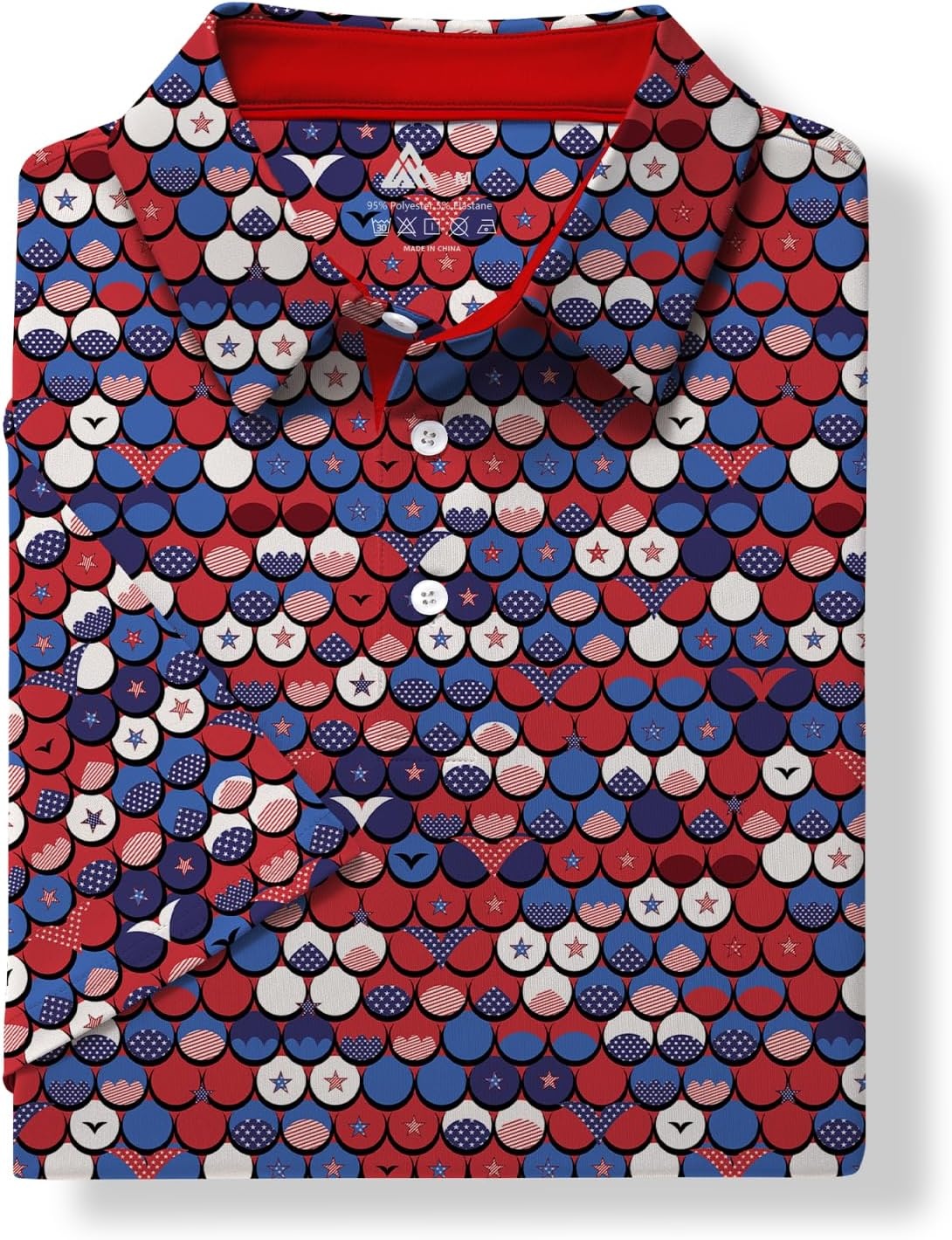 image:imageZITY Mens Golf Shirt Short Sleeve UPF 50 Athletic Casual Collared PoloRed White Blue