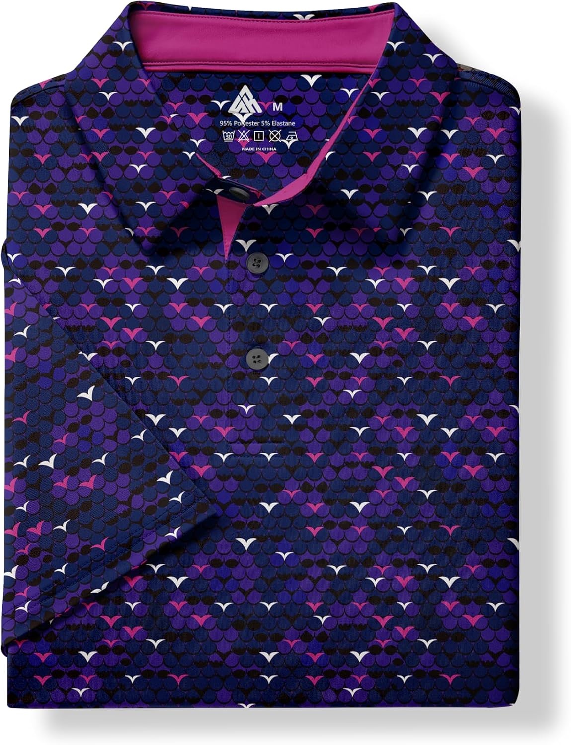 image:imageZITY Mens Golf Shirt Short Sleeve UPF 50 Athletic Casual Collared PoloRose Purple