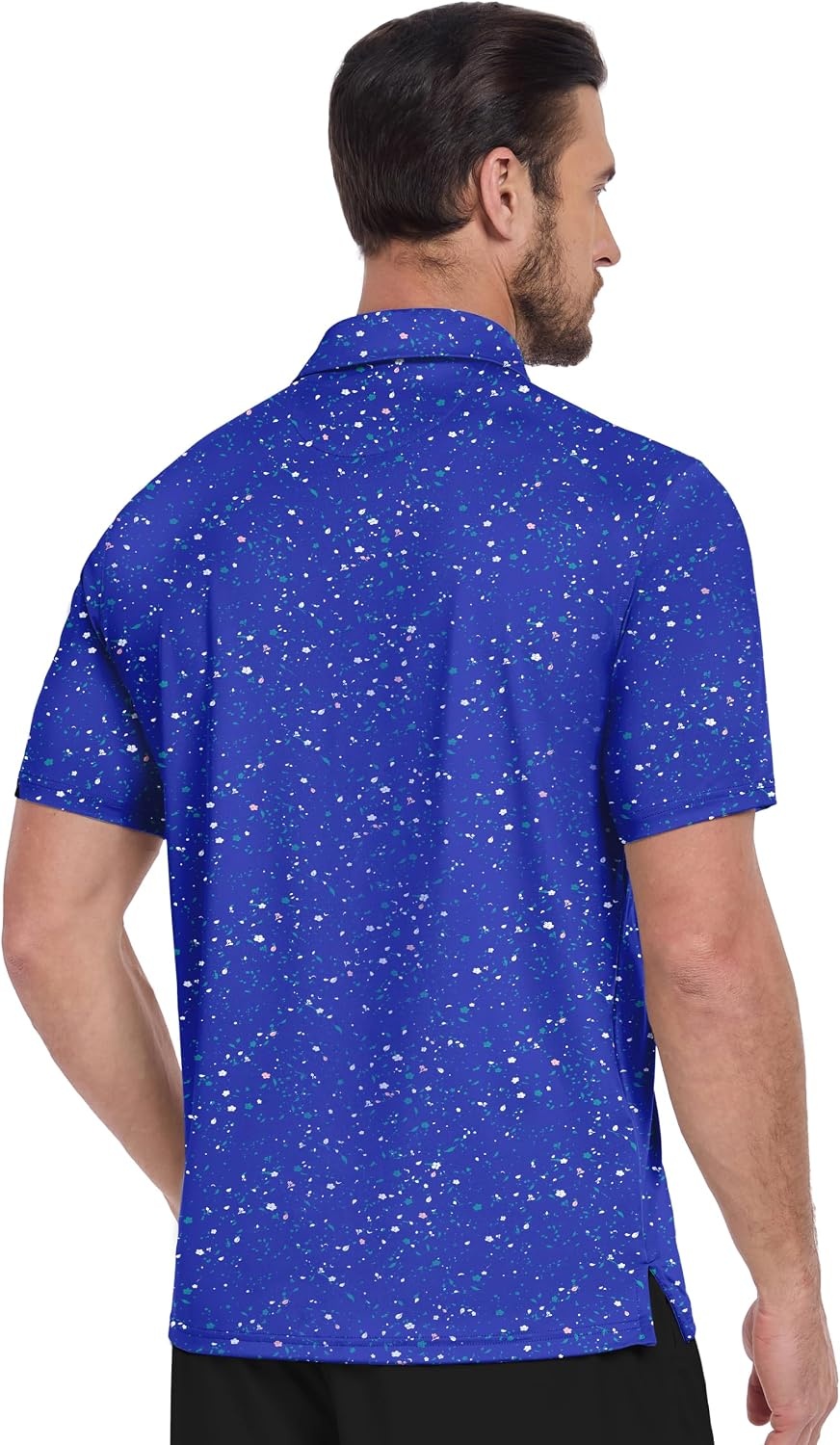 image:imageZITY Mens Golf Shirt Short Sleeve UPF 50 Athletic Casual Collared PoloSapphire Blue
