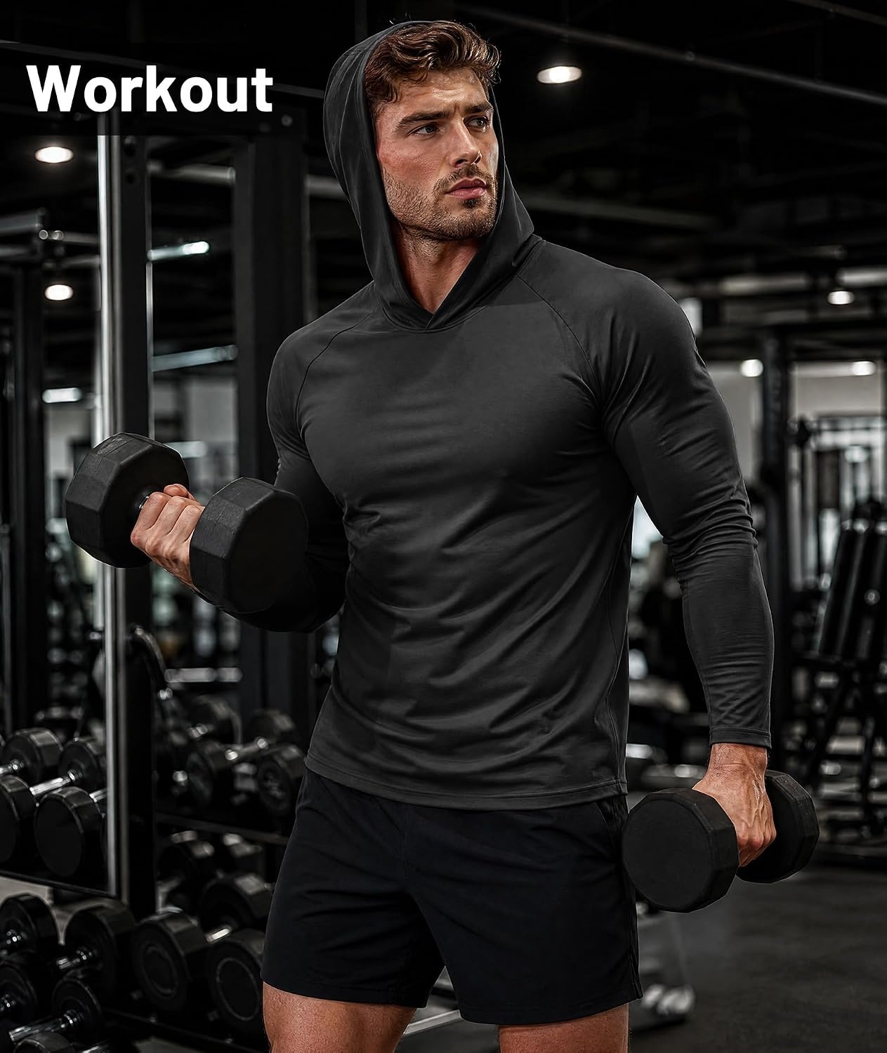 image:imageZITY Mens Lightweight Hoodie Shirts UPF 50 Fishing Workout Hiking Shirts7 Packblack4 White3
