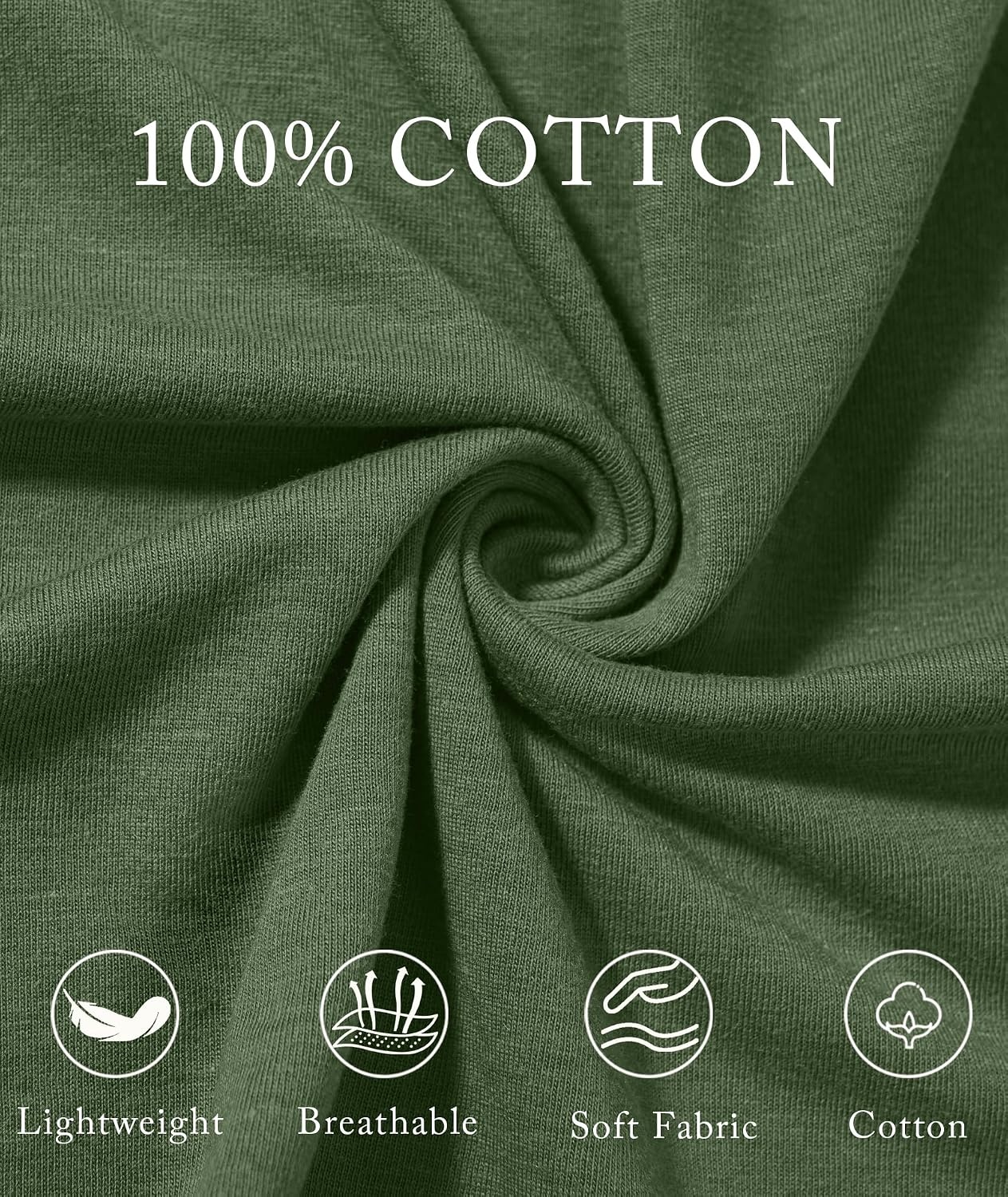 image:imageZITY Mens Long Sleeve Shirts Comfortable Basic Cotton TShirts for MenGreyNavyArmy Green