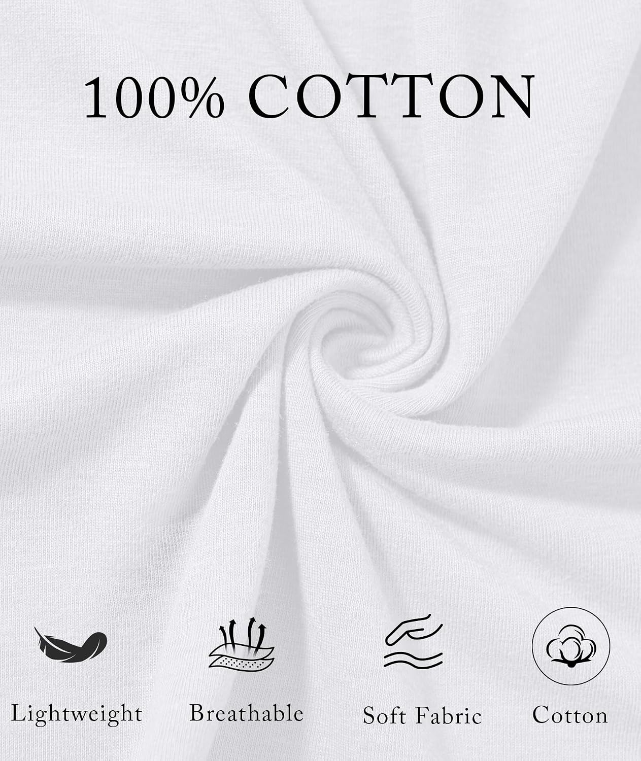 image:imageZITY Mens Long Sleeve Shirts Comfortable Basic Cotton TShirts for MenWhiteWhiteWhite