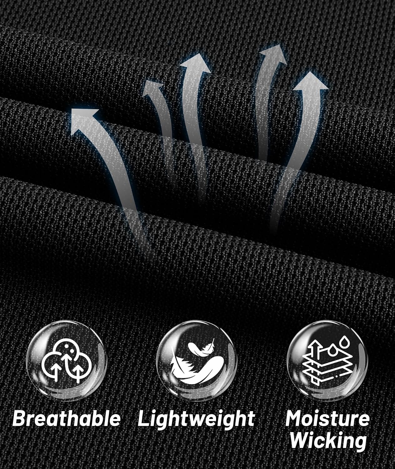 image:imageZITY Mens Polo Shirt Long Sleeve Moisture Wicking Athletic Golf PolosBlack
