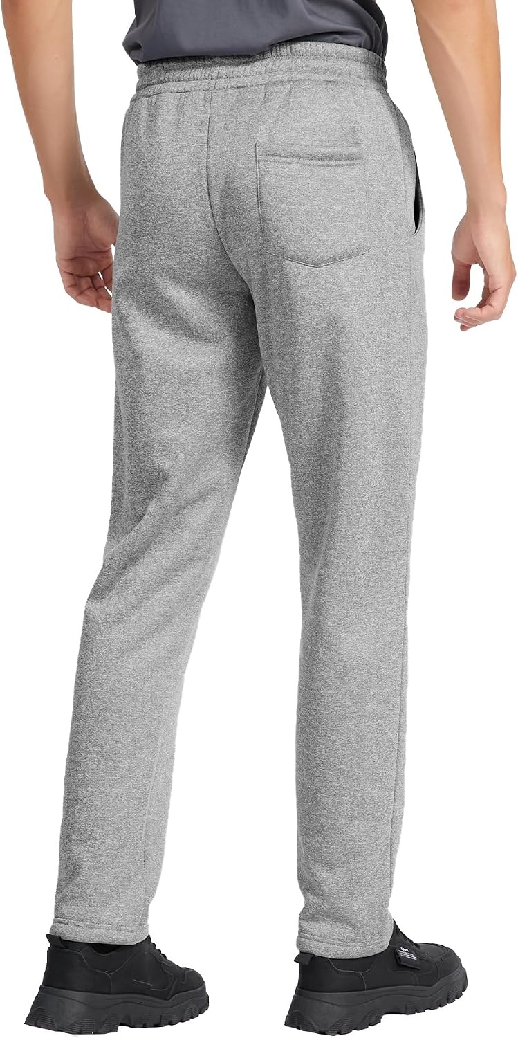 image:imageZITY Mens Thick Fleece Winter Pants Heavyweight Warm Sherpa Lined Athletic Jogger Sweatpants with PocketsDark Grey