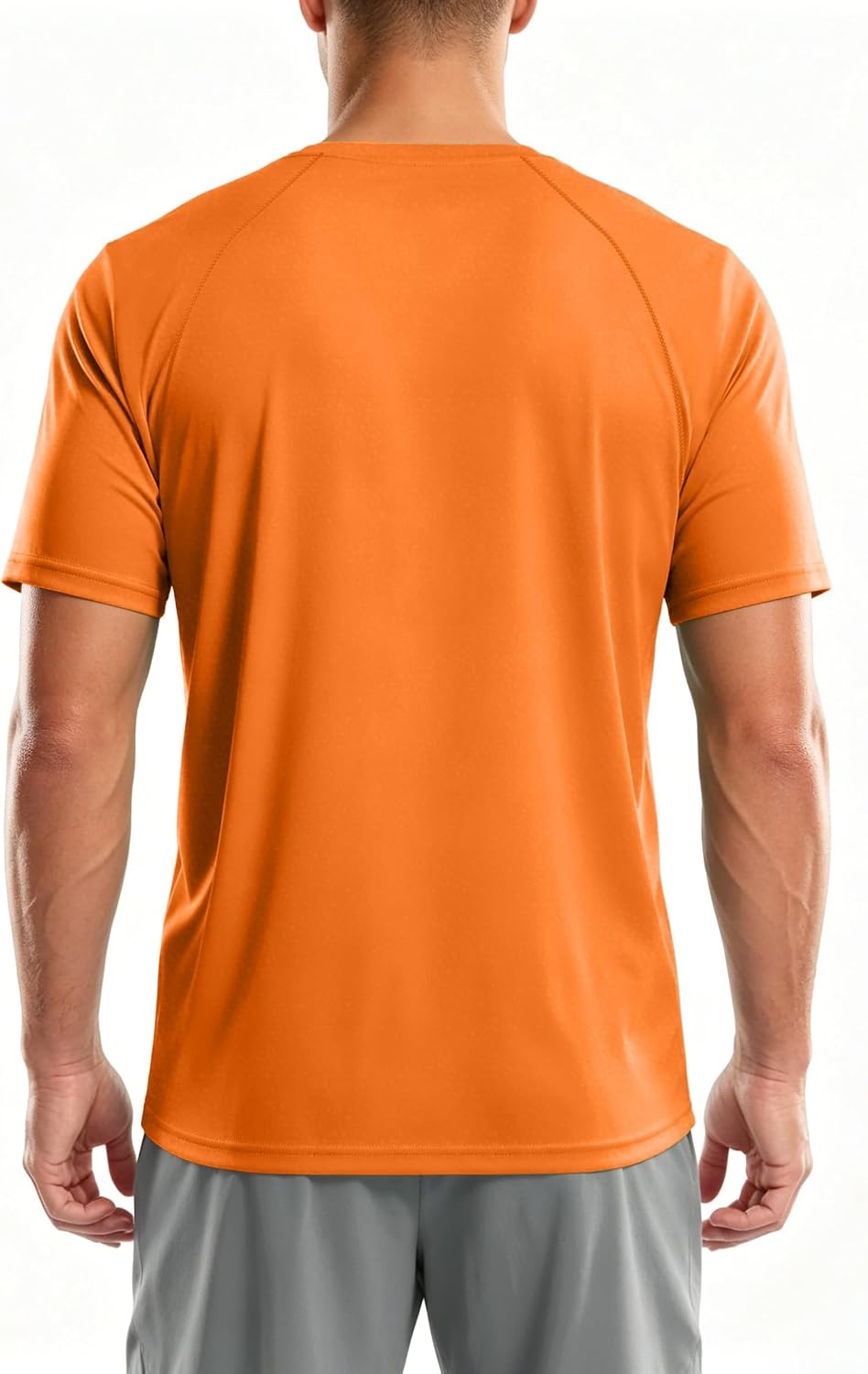 image:imageZITY Mens Workout Swim Shirts UPF 50 Rash Guard Quick Dry Short SleeveOrange
