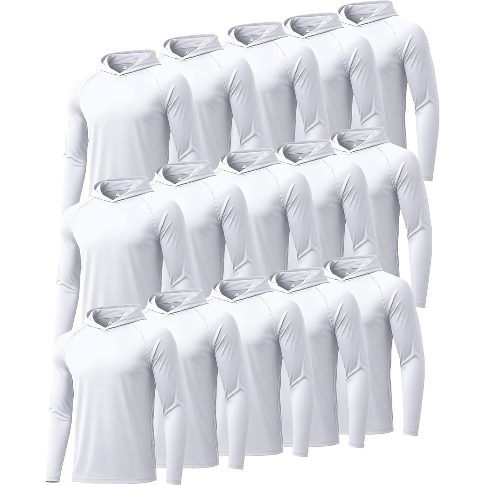 image:imageZITY Mens Lightweight Pullover Hoodie UPF 50 Fishing Shirts Sweatshirt15pcs White