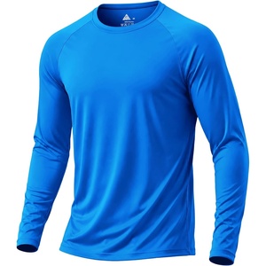 Men’s Quick Dry Athletic T-Shirts Long Sleeve UV Sun Shirts for Hiking(Royal Blue)