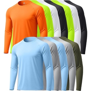 ZITY 7 Pack Long Sleeve Shirts for Mens UPF 50+ Fast Dry(12pack-black*2/White*2/Lightgray*2/Lightblue*2/Neongreen*2/Armygreen*1/Hunterorange*1)