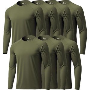 ZITY 7 Pack Long Sleeve Shirts for Mens UPF 50+ Fast Dry(7pack-armygreen)